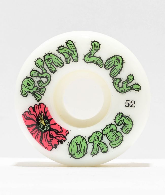 Orbs Lay Plasmathane 52mm 99a White Conical Skateboard Wheels