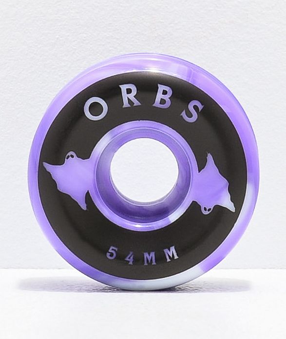 Orbs Wheels Specters Swirl 54mm 99a Purple Skateboard Wheels