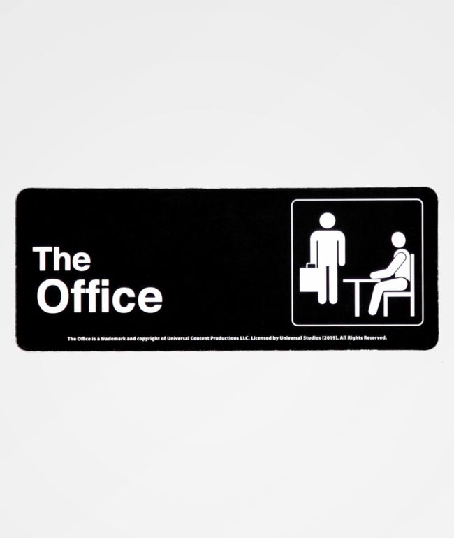 Psd X The Office Bathroom Sign Sticker Zumiez