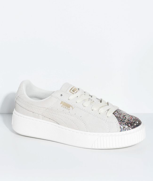 puma suede platform crushed gem