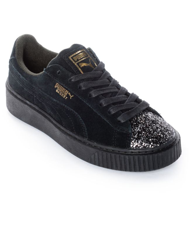 puma suede platform crushed gem