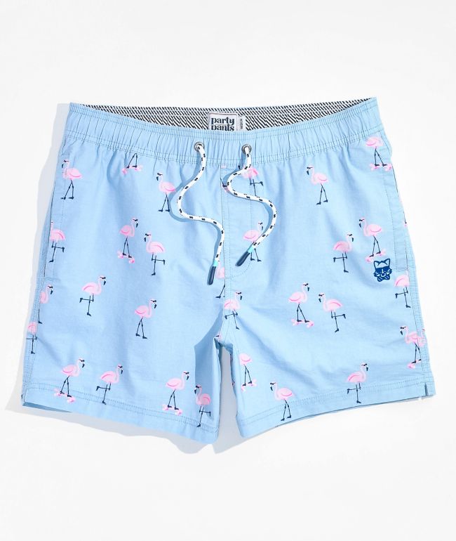 Party Pantalones Cruiser Flamingoes Azul claro Traje de baño