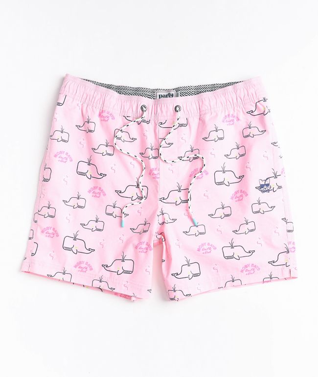 Party Pants Neon Moby Pink Board Shorts