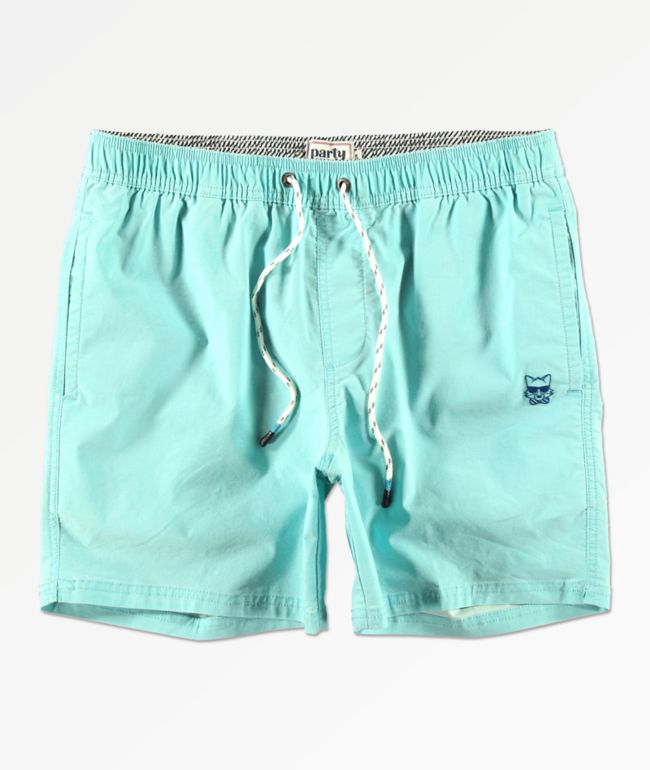 Party Pants Port Neon Mint Board Shorts