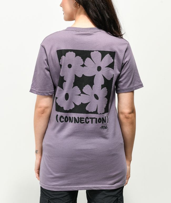 Petals and Peacocks Connections Purple T-Shirt