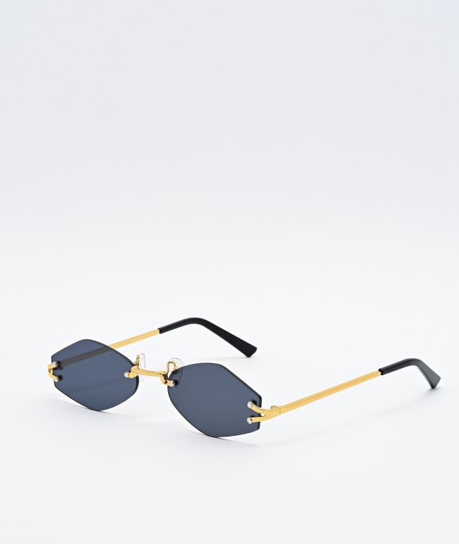 Petals and Peacocks Spears Black Mini Sunglasses