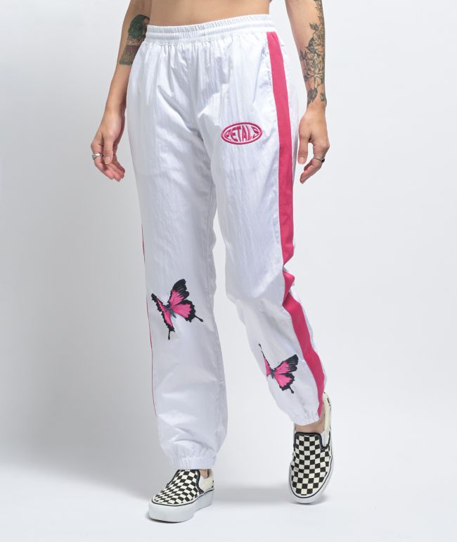white track pants womens