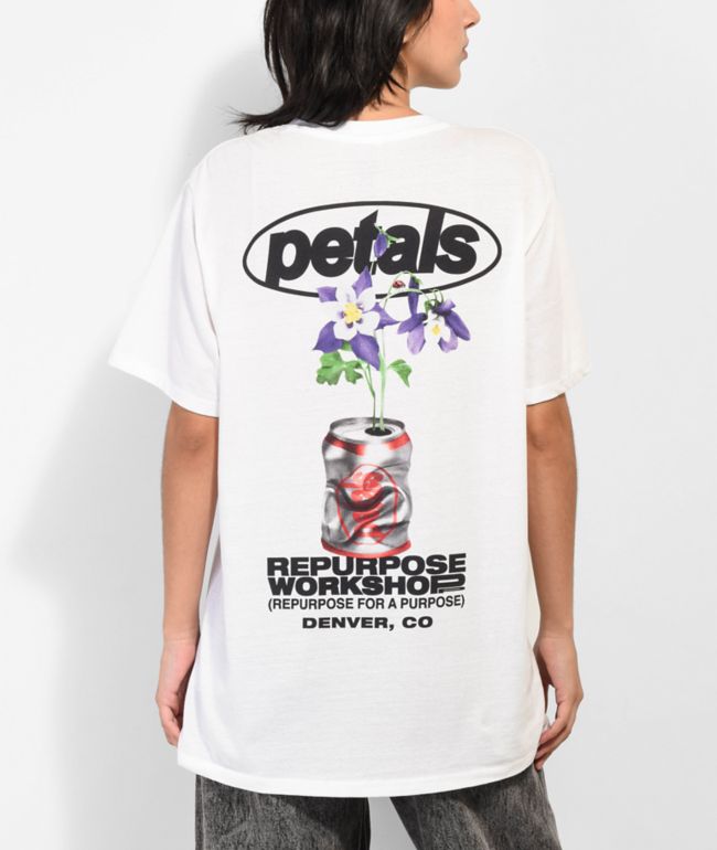 Petals by Petals and Peacocks Repurpose White T-Shirt