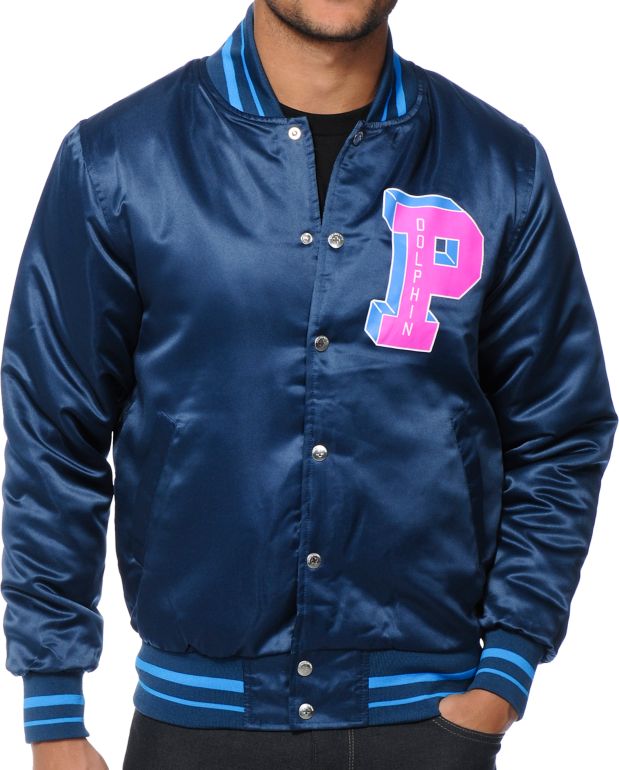 pink dolphin varsity jacket