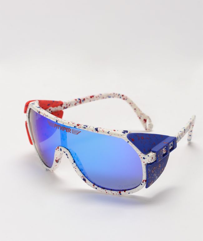 Pit Viper Grand Prix The Merika Blue & White Sunglasses