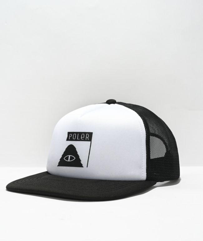 Poler Summit Black & White Trucker Hat