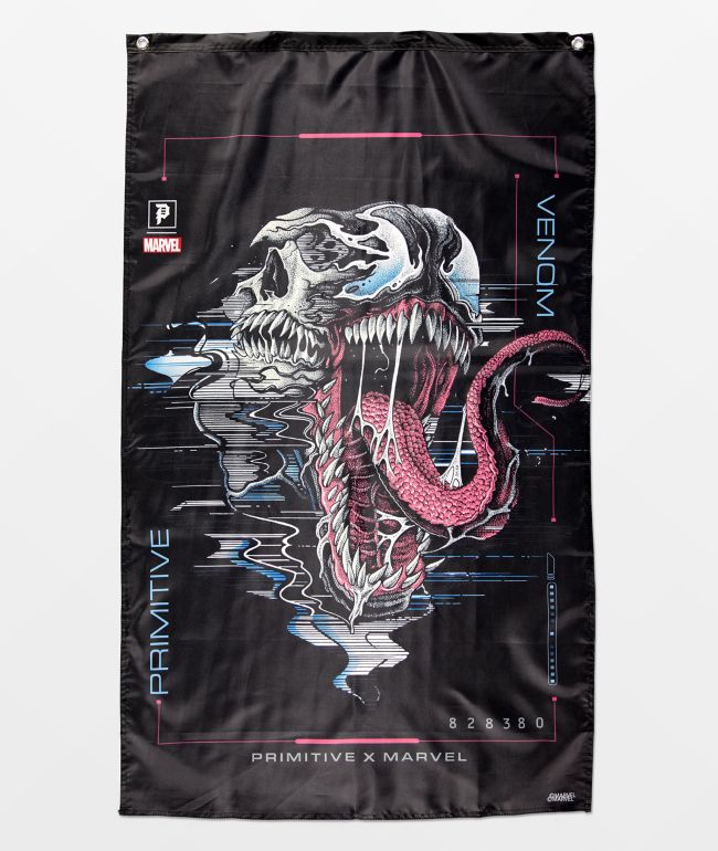 Primitiva x Marvel por Paul Jackson Venom pancarta