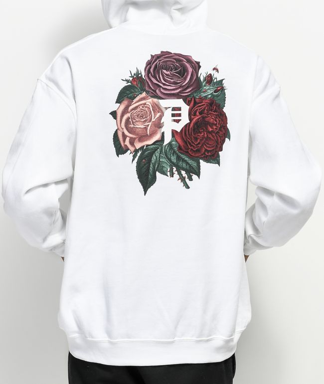 Primitive bloom white hoodie deals