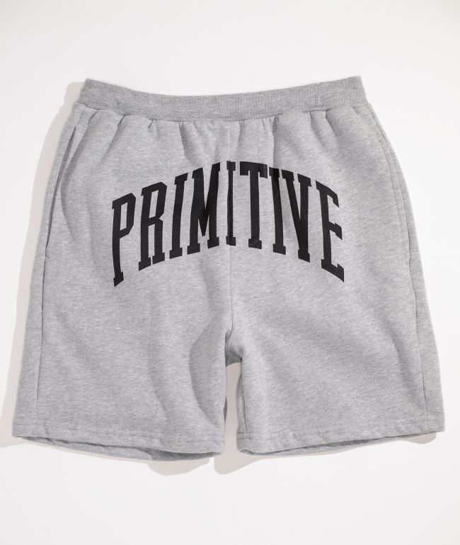 Primitive Collegiate Arch shorts de chándal de polar grises