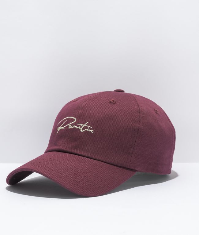 Primitive Ginza Burgundy Strapback Hat