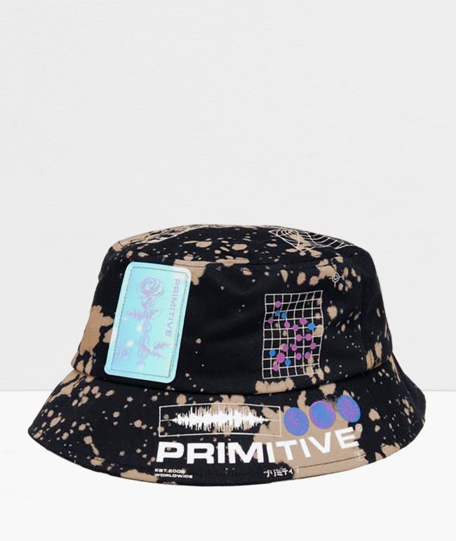 Primitive Stranded Bleached Black Bucket Hat