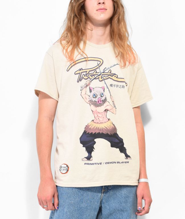 Primitive x Demon Slayer Inosuke Natural T-Shirt