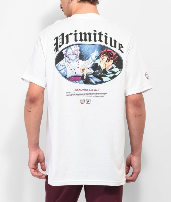 Primitive x Demon Slayer Tanjiro vs Rui White T-Shirt 