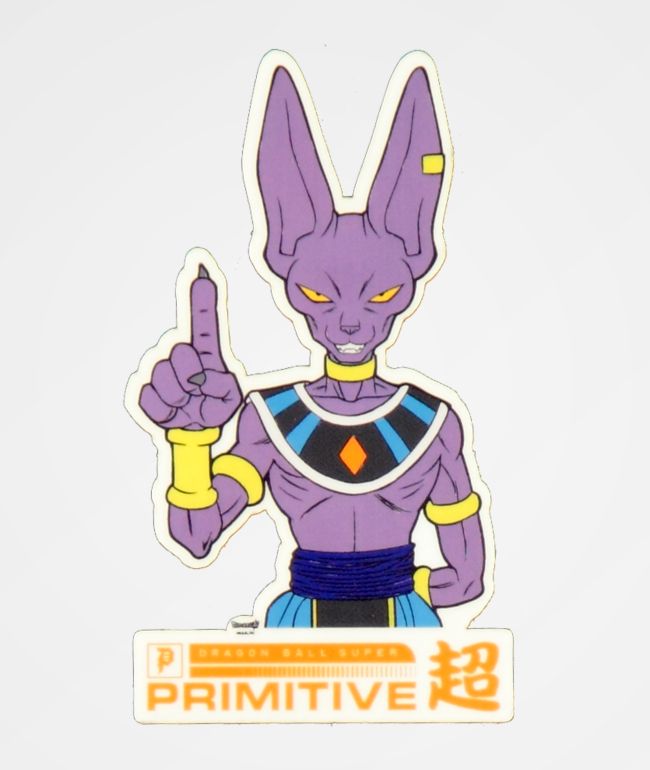 Primitive x Dragon Ball Super Beerus pegatina