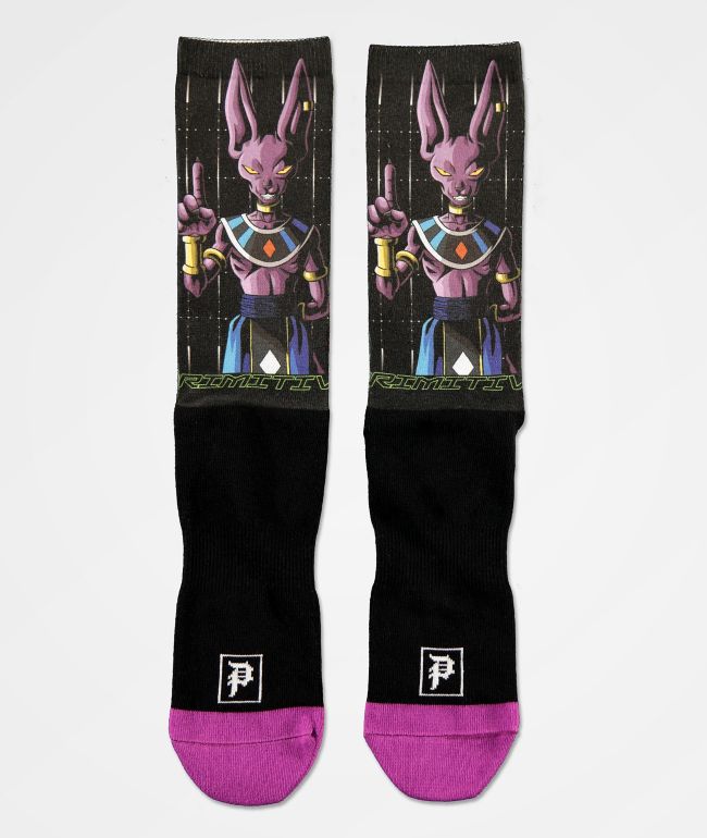Primitive x Dragon Ball Super Shadow Beerus Crew Socks
