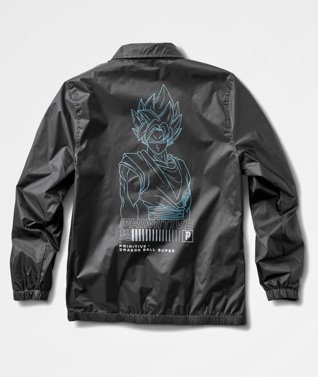Primitive x Dragon Ball Super Super Saiyun Goku Black Coaches Jacket