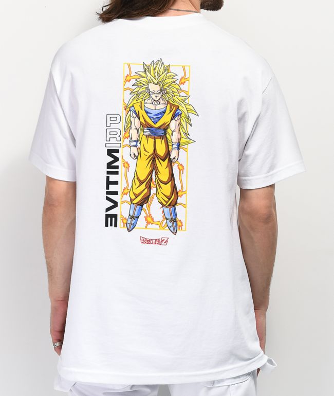 Primitive x Dragon Ball Z Goku Glow camiseta blanca