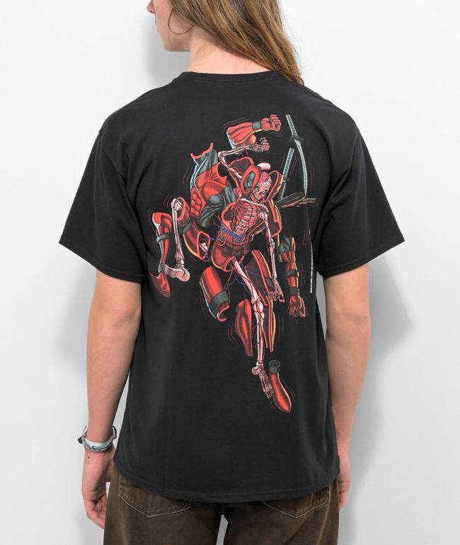 Posdata Incorrecto limpiador Primitive x Marvel Deadpool camiseta negra