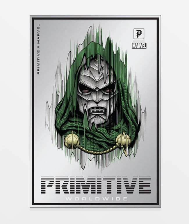 Primitive x Marvel by Paul Jackson Doctor Doom Silver Foil Sticker