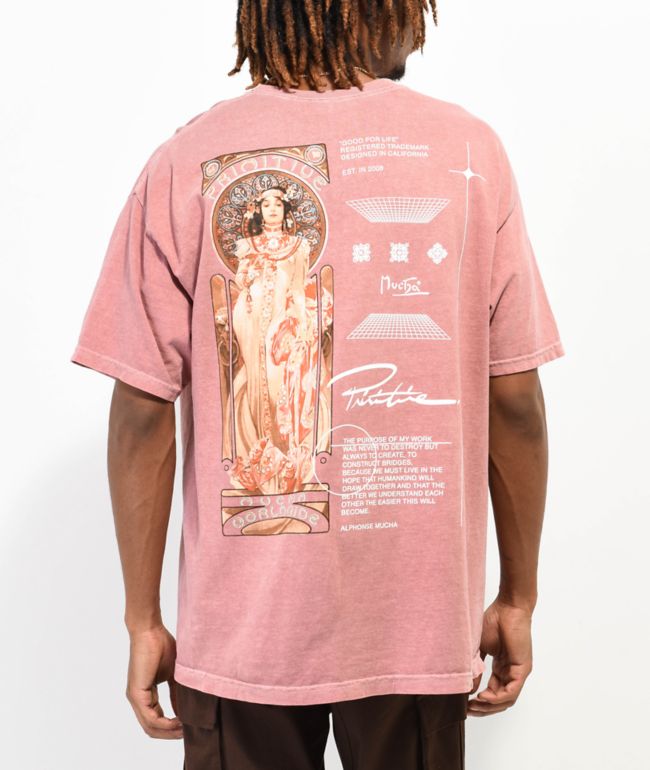 Primitive x Mucha Imperial Washed Rose Gold T-Shirt