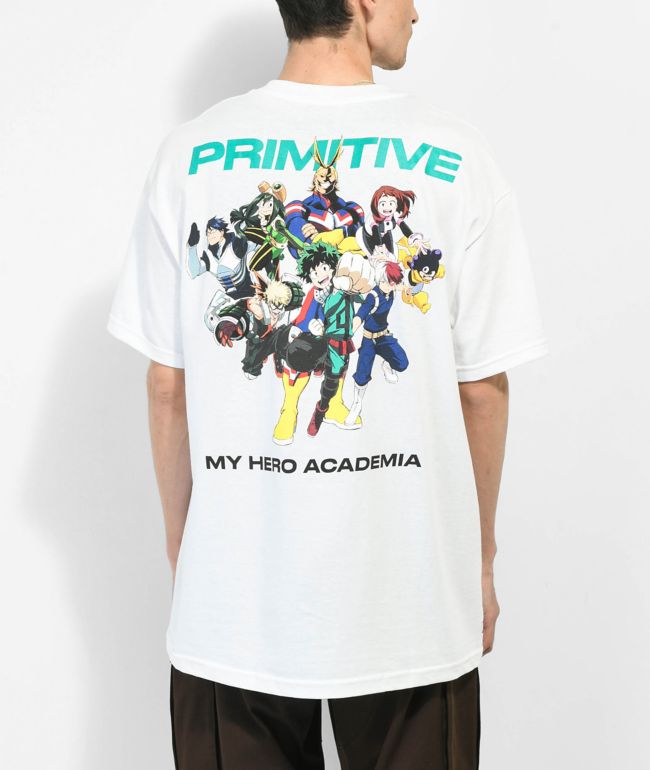 Primitive x My Hero Academia My Hero camiseta blanca