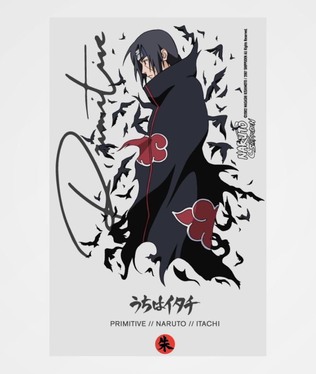 Primitive x Naruto Crows White Sticker