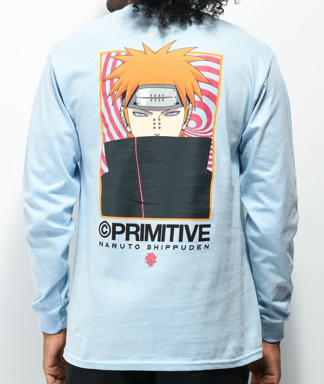 Primitive x Naruto II Know Pain camiseta de manga larga azul 
