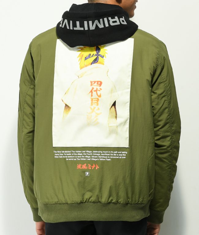 Primitive x Naruto Shippuden Green Bomber Jacket