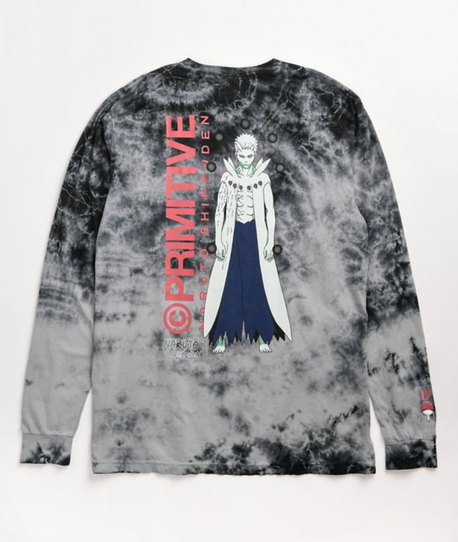 Primitive x Naruto Shippuden II Obito Washed Black Long Sleeve T-Shirt