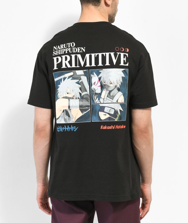 Primitive x Naruto Shippuden Kakashi Hatake Black T-Shirt