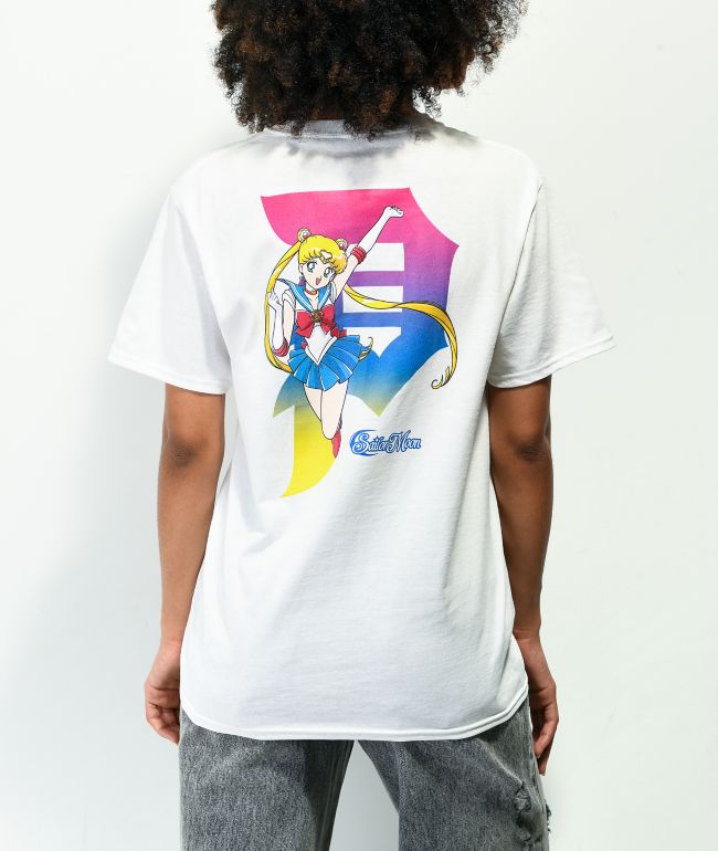 Primitive x Sailor Moon Dirty P camiseta blanca