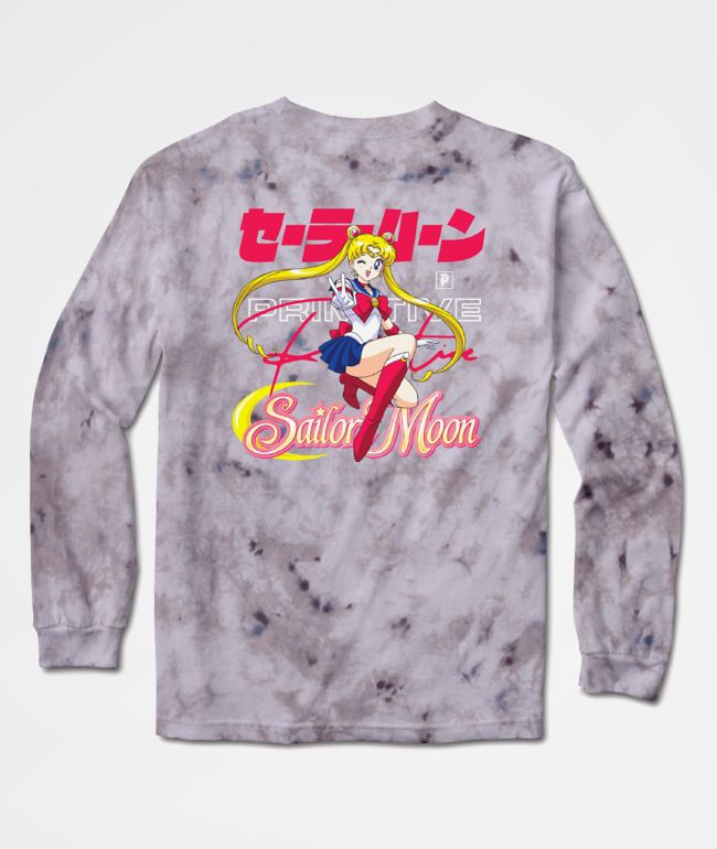 Primitive x Sailor Moon Washed Grey Long Sleeve T-Shirt