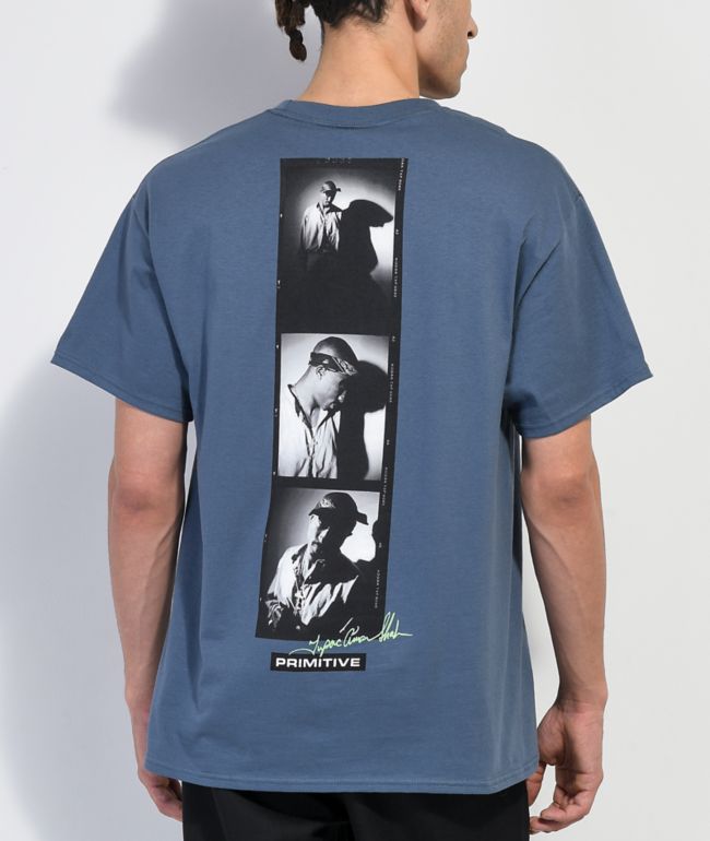 Primitive x Tupac Shadows Blue T-Shirt 