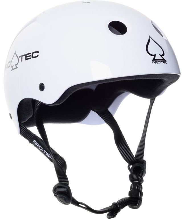 Pro Tec Classic White Gloss Skateboard Helmet Zumiez