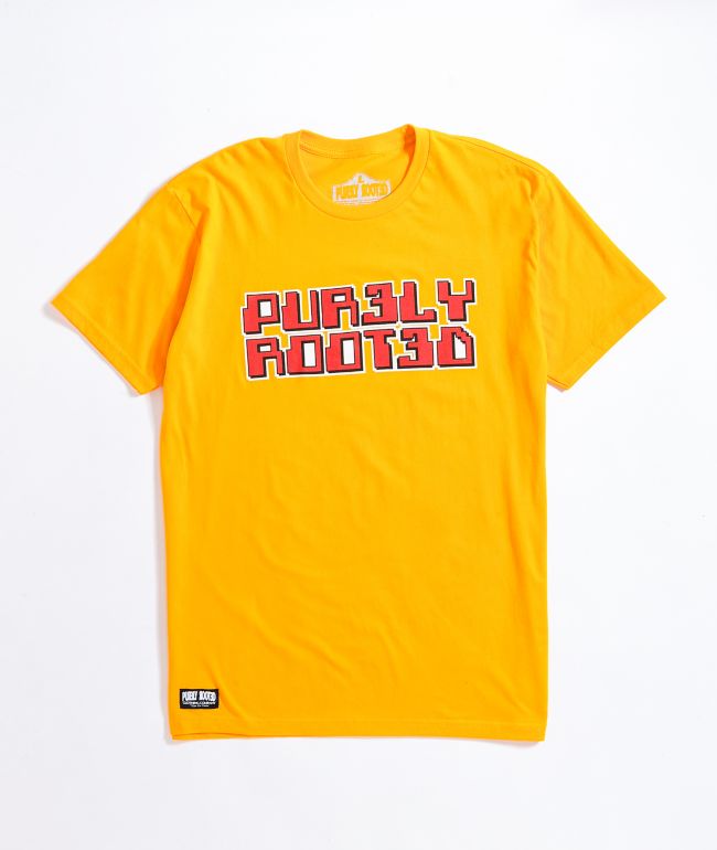 Pur3ly Root3d 8 Bit camiseta dorada