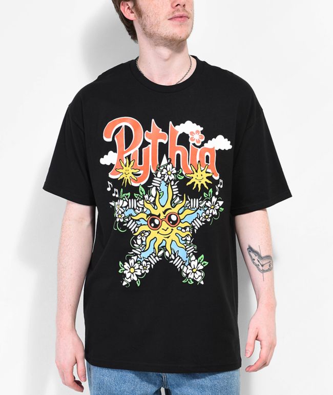Pythia Barbed Sun Black T-Shirt