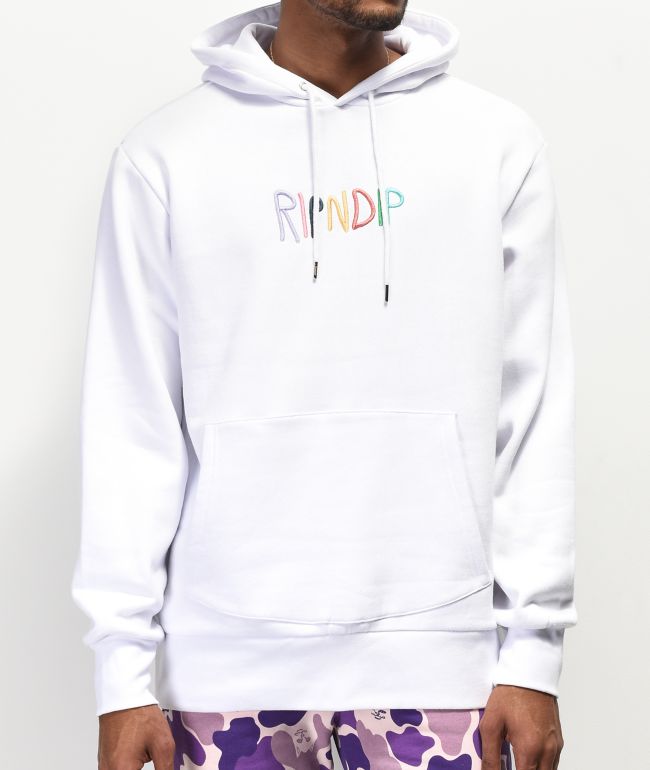 RIPNDIP Multicolor Embroidered White