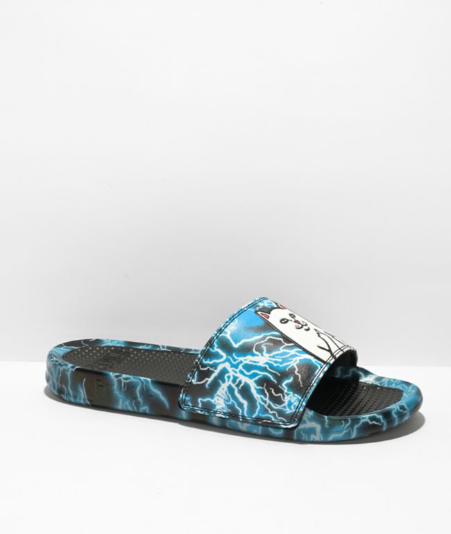 RIPNDIP Nikola Black & Blue Slide Sandals