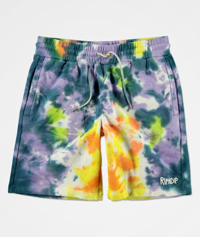 RIPNDIP Peek A Nermal Tie Dye Sweat Shorts