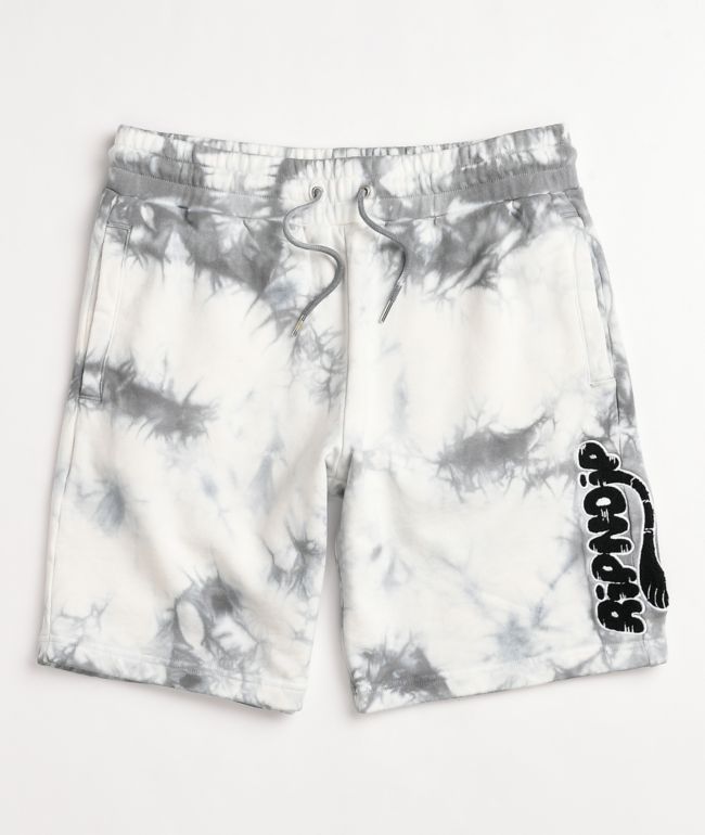 RIPNDIP RIPNTAIL Grey Tie Dye Sweat Shorts