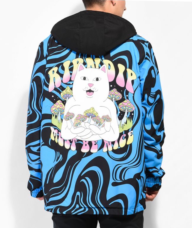 RIPNDIP Trippy Treat Chamarra de snowboard negra y azul 10K 2023