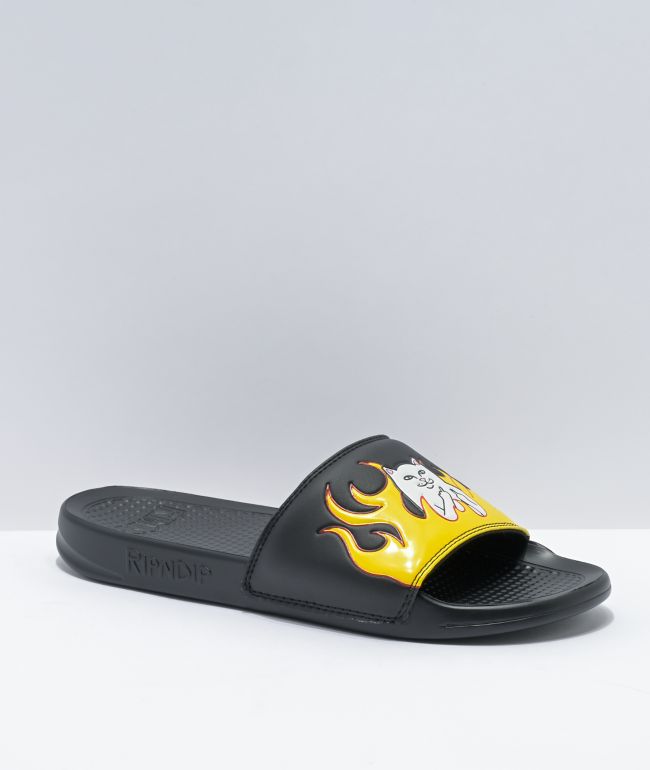 RIPNDIP Welcome To Heck Slide Black Slide Sandals