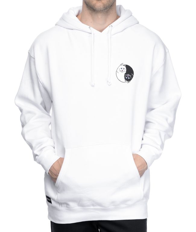 white ripndip hoodie