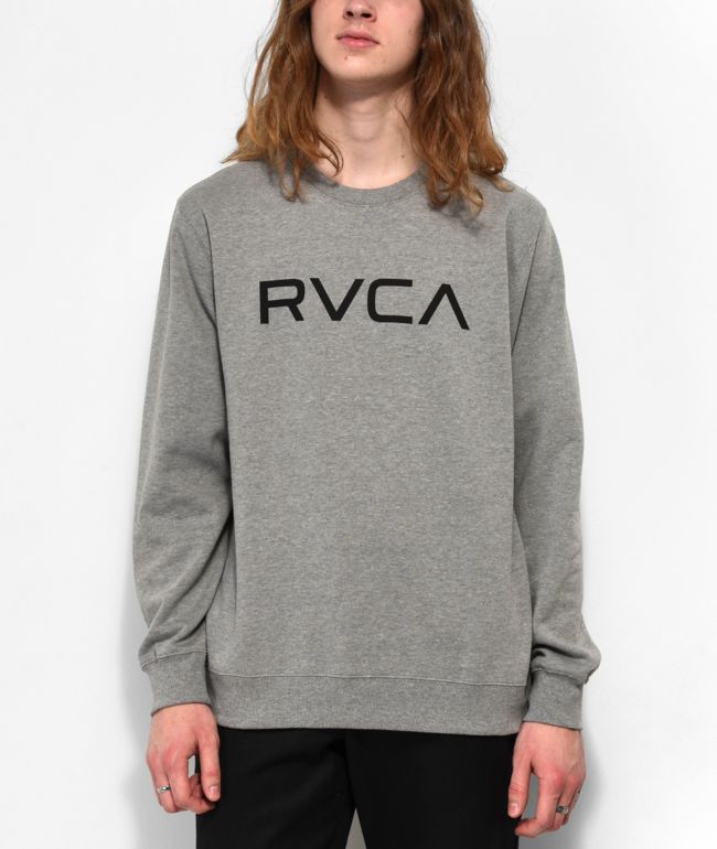 RVCA Big sudadera con cuello redondo gris 
