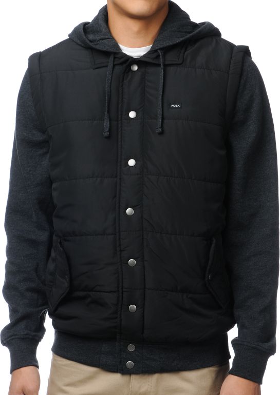 RVCA Puffer Black \u0026 Charcoal Vest